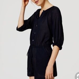LOFT black long sleeve romper
